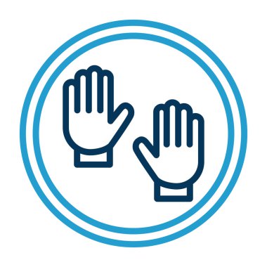 Eldivenler web simgesi vektör illüstrasyonu 