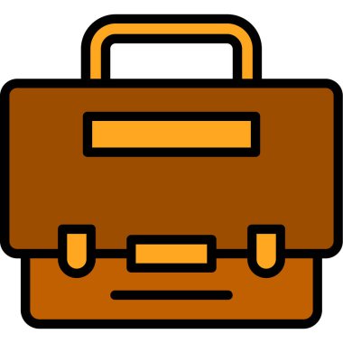 Bavul. Web simgesi basit illüstrasyon 