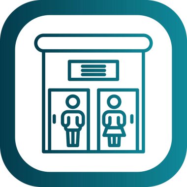 umumi tuvalet simgesi, vektör illüstrasyonu