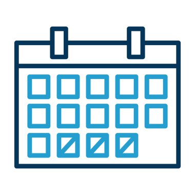 Basit düz zamanlama simgesi, vektör tasarımı