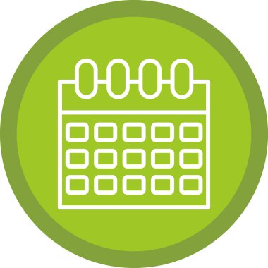 Takvim simgesi, vektör illüstrasyonu basit tasarım