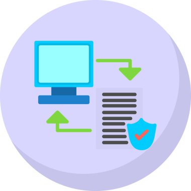 veri aktarım simgesi, vektör illüstrasyonu 