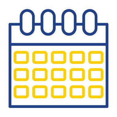 Takvim simgesi, vektör illüstrasyonu basit tasarım