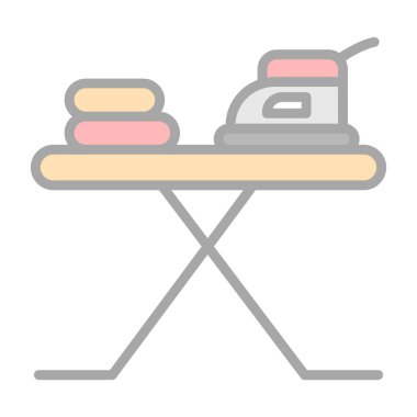 Demir tahta düz simge, vektör çizimi basit tasarım