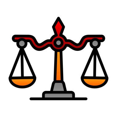 Ölçek simgesi, vektör illüstrasyonu basit tasarım