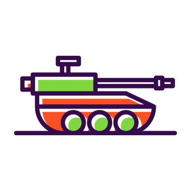 Tank simgesi, vektör illüstrasyonu basit tasarım