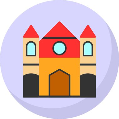 Kiliseye. Web simgesi basit illüstrasyon