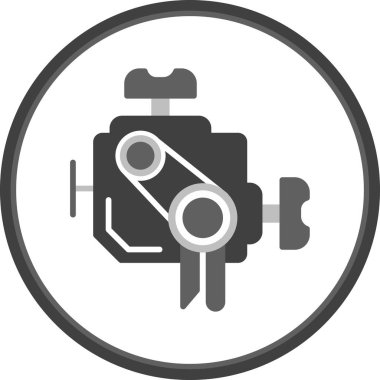 motor simgesi, vektör illüstrasyonu basit tasarım