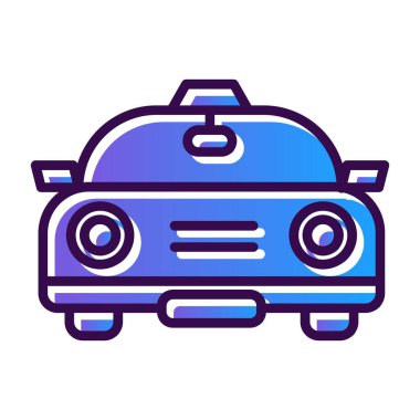 Araba yıkama simgesi renk ana hatları vektörü