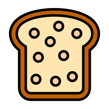 Ekmek ikonu. vektör illüstrasyonu