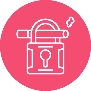 Düz simge, vektör resimlemesini kilitle  