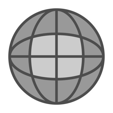 küresel küre izole simge tasarımı