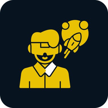 Uzun bir gölge erkek simgesinin gösterimi