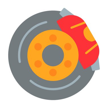 Fren disk simgesi basit sembol tasarımı çizimi