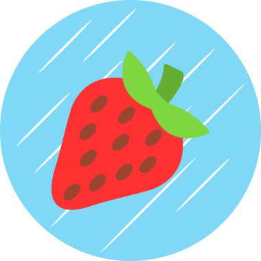 Çilek simgesi, vektör illüstrasyonu basit tasarım