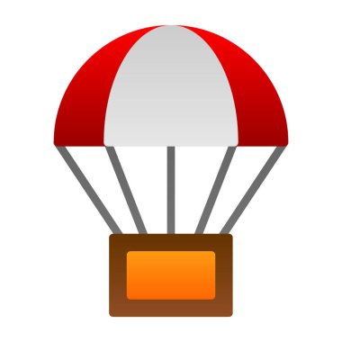 paraşüt ağ simgesi, vektör illüstrasyonu