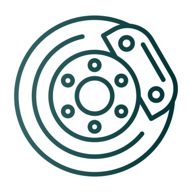 Araba tekeri ikonu. Web için araba tekeri vektör simgelerinin özet çizimi