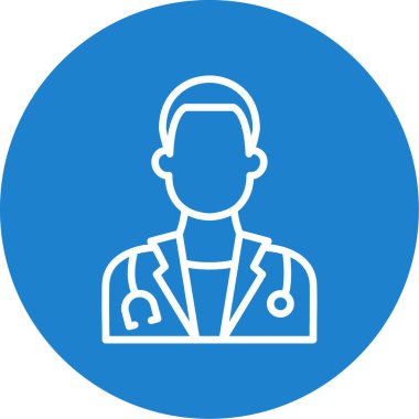 doktor avatar vektör resimleme 