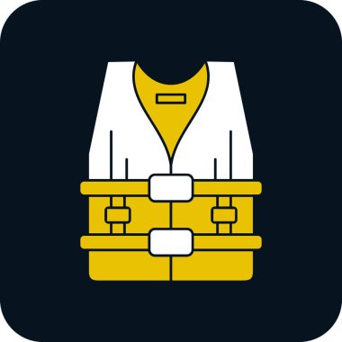 Yelek giysi simgesinin vektör illüstrasyonu 