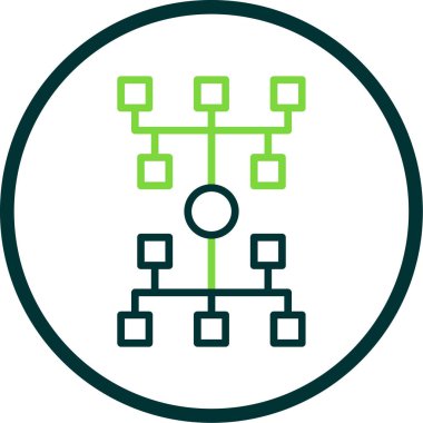 Algoritma ağ simgesi, vektör illüstrasyonu 