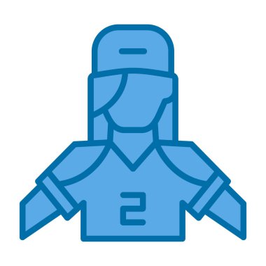 Kadın oyuncu simgesi, vektör illüstrasyonu 