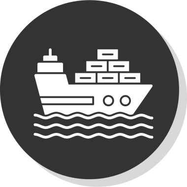 ship icon, vector illustration simple design