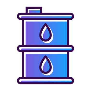 Varil yağı renkli ikon vektörü. Yağ fıçısı işareti. izole edilmiş sembol çizimi