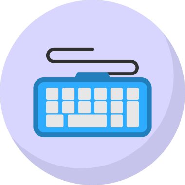 bilgisayar klavyesi simgesi, vektör illüstrasyonu basit tasarım