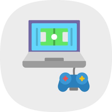 oyun düz vektör simgesi