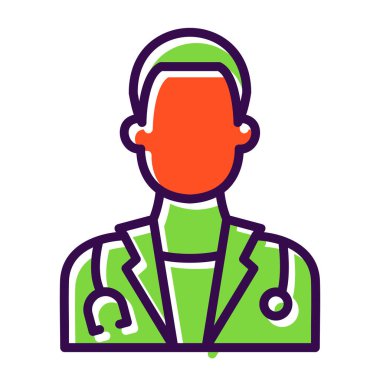 doktor avatar vektör resimleme 