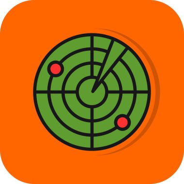 Radar modern simgesinin vektör illüstrasyonu              