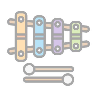Ksilofon vektör resimleme tasarımı