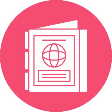 Basit düz pasaport vektör illüstrasyonu