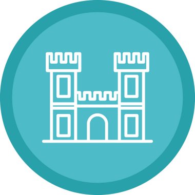 castle icon, vector illustration simple design