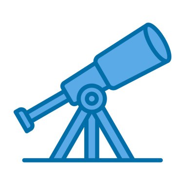 Teleskop. Web simgesi basit illüstrasyon 