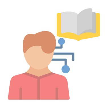 eğitim vektörü düz renk simgesi