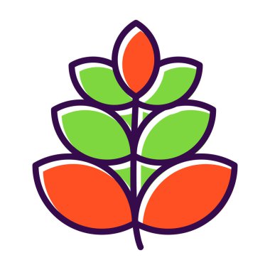 Buğday simgesi, vektör illüstrasyonu basit tasarım