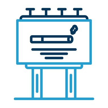 reklam panosu simgesi, vektör illüstrasyonu basit tasarım