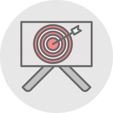 hedef vektör dairesi düz simgesi