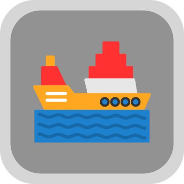 ship icon, vector illustration simple design