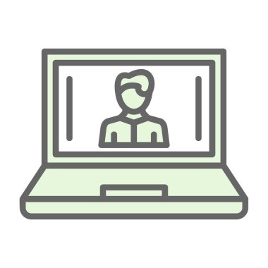 Çevrimiçi eğitim vektörü simgesi