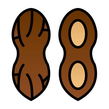 Yer fıstığı web simgesi, vektör illüstrasyonu