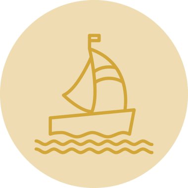 tekne ikonu vektör illüstrasyonu 