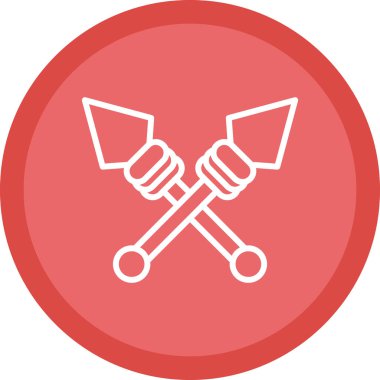 Mızrak logo vektör illüstrasyonu