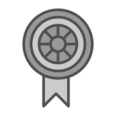 Ödül madalya düz vektör simgesi