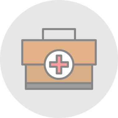 İlk yardım düz vektör simgesi