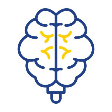 Beyin simgesi, vektör illüstrasyonu 