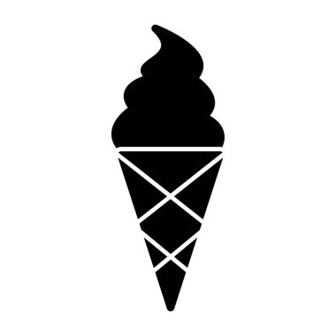 dondurma ikonu vektör illüstrasyonu