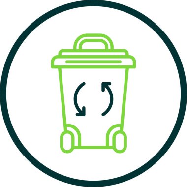 Çöp Kutusu simgesi, vektör illüstrasyonu basit tasarım