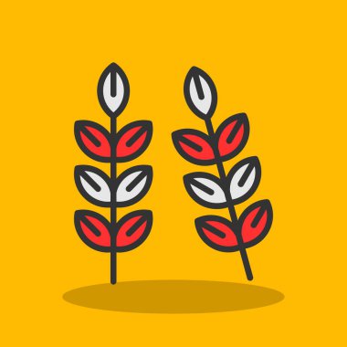 Buğday simgesi, vektör illüstrasyonu basit tasarım